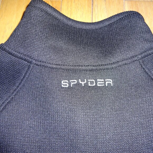 NWT Spyder Men's Core Sweater Heavy Weight Black Full Zip Jacket Size Medium - Picture 8 of 8